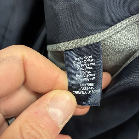 J Crew 46R Thompson 100% Wool Blazer Jacket Sport Suit Coat Gray Academic NEW - Picture 7 of 9